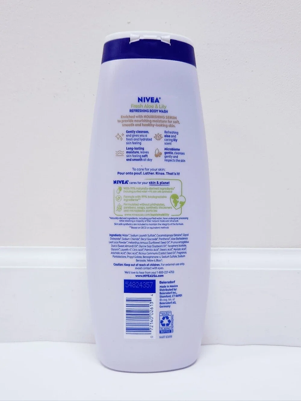 🔮3/$15 Nivea Refreshing Body Wash with Nourishing Serum Aloe & Lily